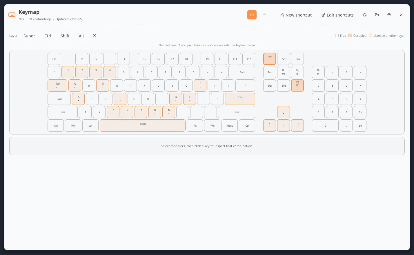 100% keyboard view